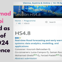 Mohammad Gheibi Selected as co-Chair of EGU 2024 Conference